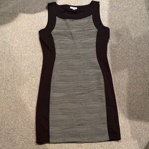 Calvin Klein Black and Gray Mini Dress